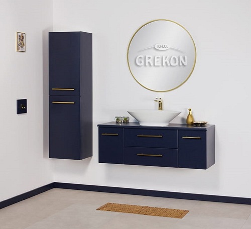 Szafka wisząca z umywalką nablatową 120 cm Belli Gold Gante