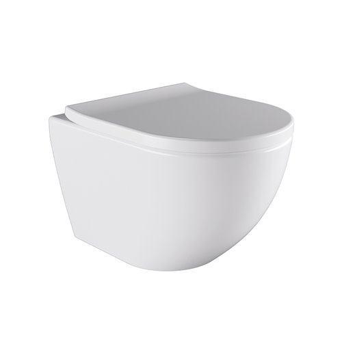 Biała miska wc wisząca Rimless Nero Tornado NERO-WH-02 Hydrosan