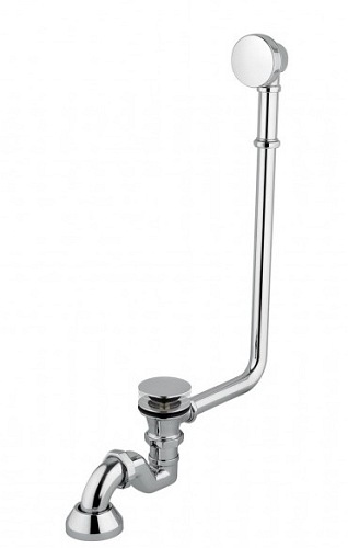 Syfon click-clack z przelewem do wanny retro chrom Besco