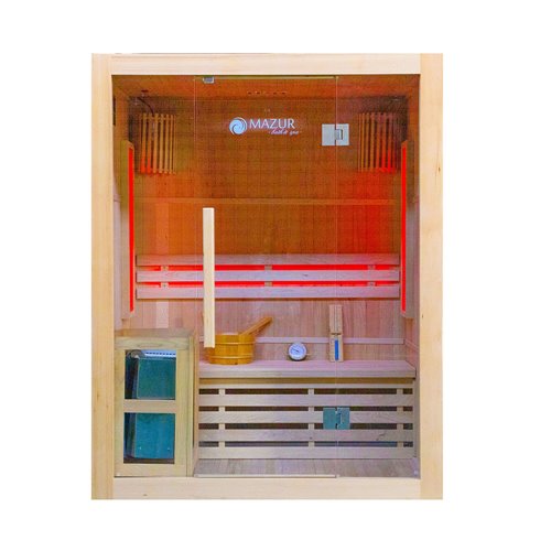 Sauna sucha fińska piec 3,5 KW Harvia BC35 + kamień solny 150X120X190CM MO-EA3S Mazur