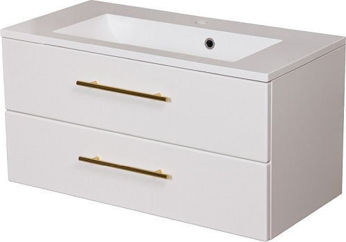 Szafka wisząca z umywalką biały mat 80 cm Belli Gold Gante