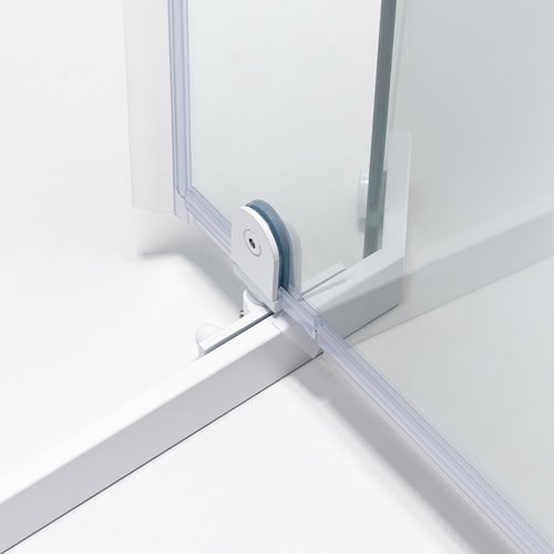 Biała kabina prysznicowa pięciokątna 80x80 drzwi uchylne KZ91A