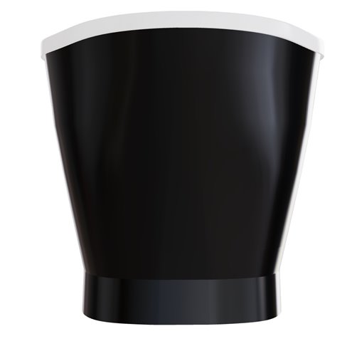 Czarno-biała wanna wolnostojąca 150 cm z syfonem klik-klak chrom Gloria Besco