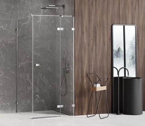 Chromowana kabina prysznicowa prawa 80x70 EXK-1456 Avexa New Trendy