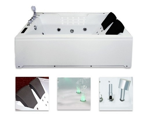 Wanna z hydromasażem i podgrzewaczem wody Fenix 606 180x120 P