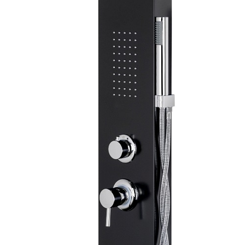 Panel natryskowy z hydromasażem kolor czarny Alto Corsan