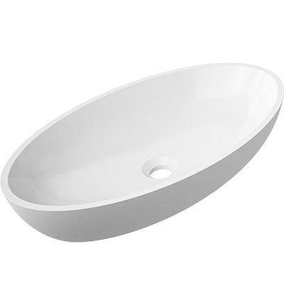 Biała umywalka nablatowa Siena L UN BP Marble+