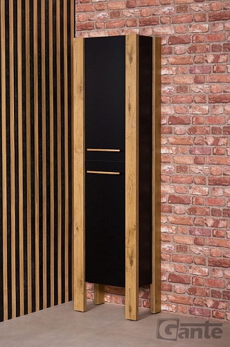 Słupek łazienkowy stojący czarny mat Cortez Gante