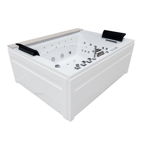 Wanna z hydromasażem prostokątna do zabudowy + obudowa Kalambo WH 190x150 cm