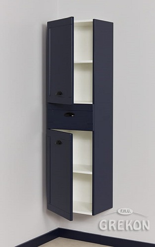 Słupek łazienkowy wiszący granatowy mat 143x40 seria Grend Gante