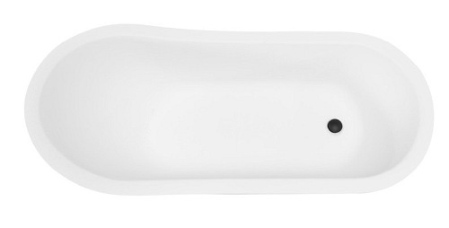 Olaya Besco wanna wolnostojąca retro 160 cm wykończenie złote