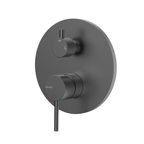 Zestaw prysznicowy podtynkowy gun metal Ultimate ANUL121421 Avapax