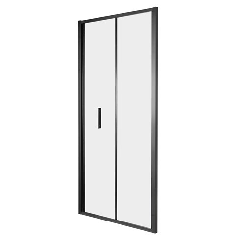Czarne drzwi prysznicowe składane 80 cm Solid DH Kerra zdjęcie 2