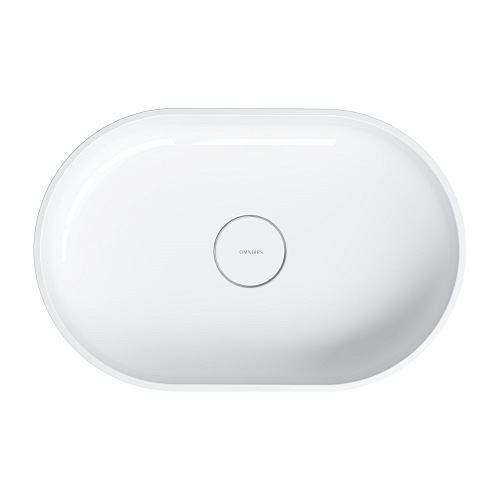 Omnires Ovo M+ umywalka nablatowa biały połysk 55x36 cm OVOUNBP