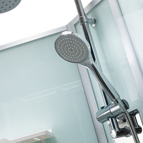 Kabina prysznicowa zabudowana kwadratowa 100x100 cm profil szczotkowany LISA