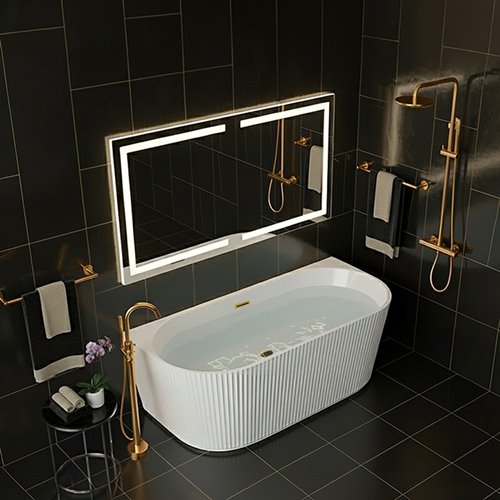 Wanna wolnostojąca przyścienna korek złoty 170 cm Carlo Led Hydrosan