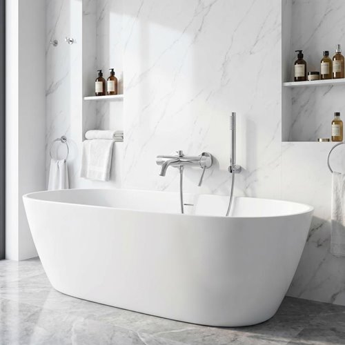 Chromowana bateria wannowa Rea Venti chrom REA-B9752 zdjęcie 4