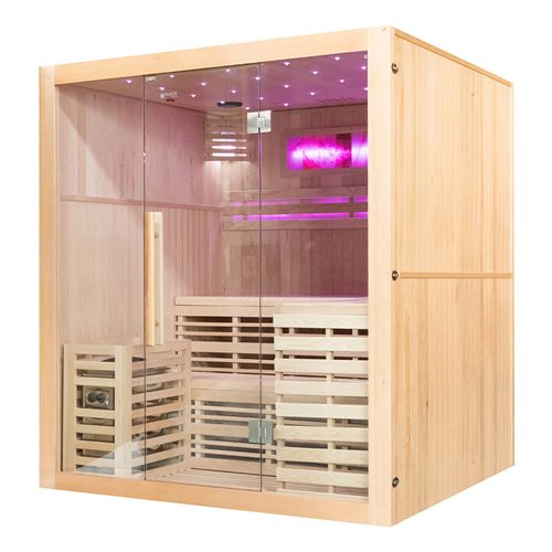 Sauna sucha fińska piec 6 KW Harvia BC60 + kamień solny 180X160X200CM MO-EA4-I Mazur