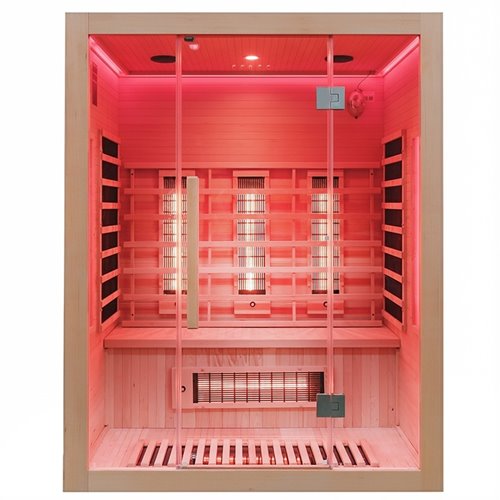 Sauna na podczerwień 4-osobowa 150x120 cm grzejniki kwarcowe i karbonowe Alta3 Infrared