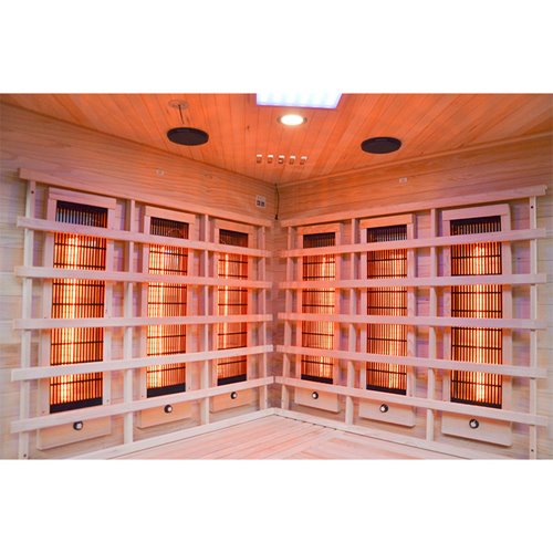Sauna na podczerwień 5-osobowa 150x150 cm grzejniki kwarcowe i karbonowe Alta4 Infrared