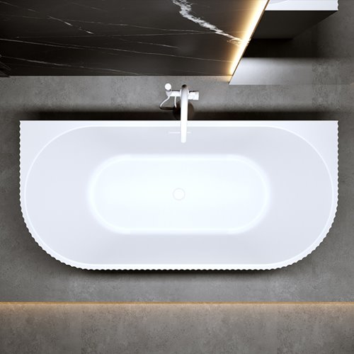 Wanna wolnostojąca przyścienna korek oraz przelew biały 150 cm Carlo Hydrosan