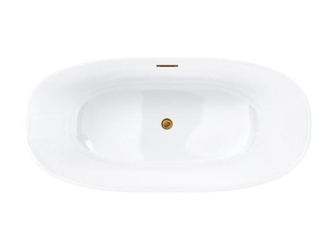 Wanna akrylowa, wolnostojąca Salina Corsan 170 cm korek klik-klak złoty