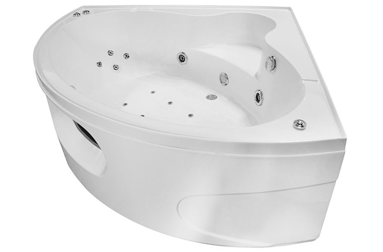 Duża wanno kabina Spa z hydromasażem + sauna parowa 155x155 cm MO-0543