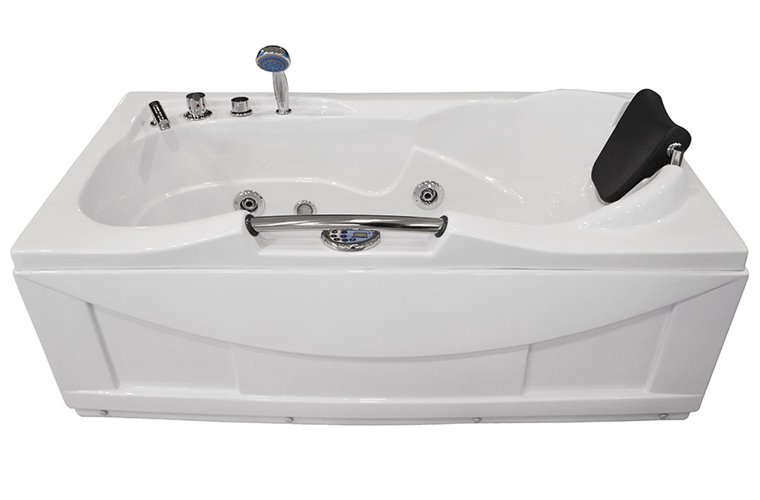 Wanna z hydromasażem prostokątna do rogu łazienki 150x83 cm MO-0204