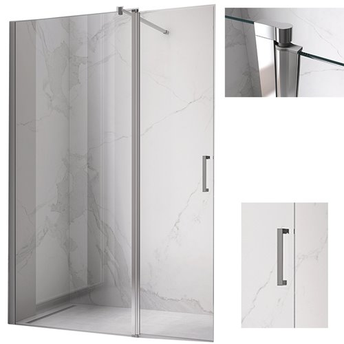 Ścianka prysznicowa 90 cm + zamykany bok 50 cm KZ15