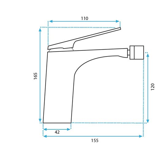 Złota bateria bidetowa Avalon Rea