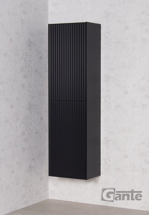 Słupek łazienkowy frezowany wiszący wysoki 155x45 Mirage kolor czarny mat