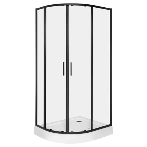 Kabina prysznicowa asymetrczyna z brodzikiem prawa 100x80 Solid RA BL Kerra