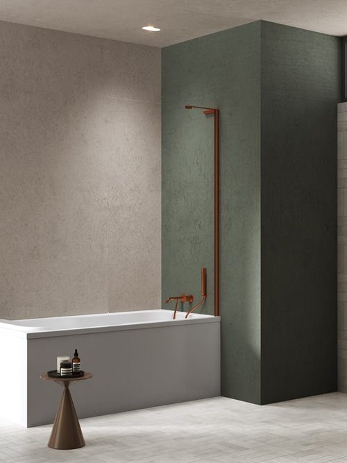 Parawan wannowy kolor miedź szczotkowana 80x150 P-0218-WL Nesta Copper Brushed New Trendy