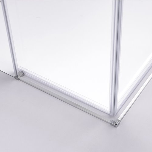 Chromowana kabina prysznicowa kwadratowa Super Slim Nova 80x80 drzwi rozsuwane