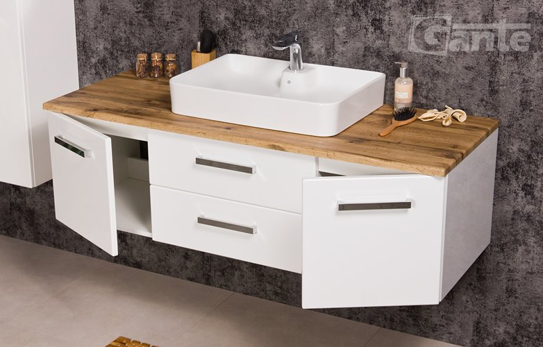 Szafka z umywalką dolomitową 140 cm 140/50/C2  seria Fokus B