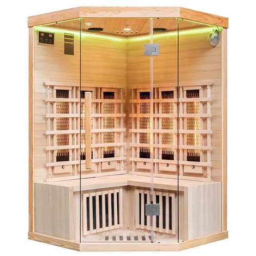 Sauna na podczerwień 3-osobowa 120x120 cm grzejniki kwarcowe i karbonowe Alta6 Infrared
