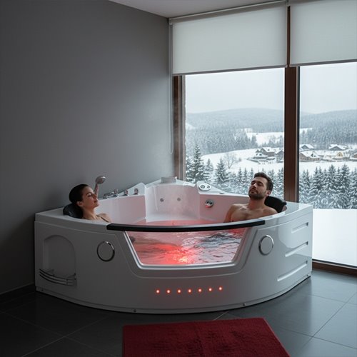 Wanna z hydromasażem narożna Orino 632 157x157