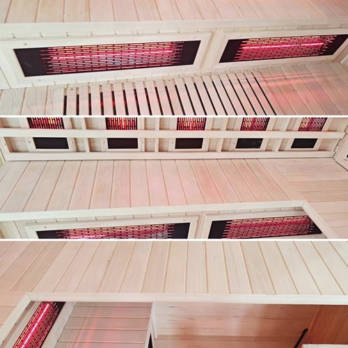 Sauna Combo na podczerwień + fińska 6 osobowa 200x200 cm Moss2 8KW