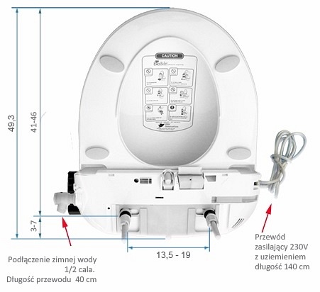 Biobidet BB-1000 deska z funkcją bidetu Supreme