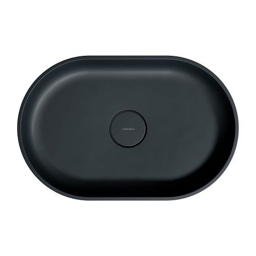 Omnires Ovo M+ umywalka nablatowa black lava 55x36 cm OVOUNBLV