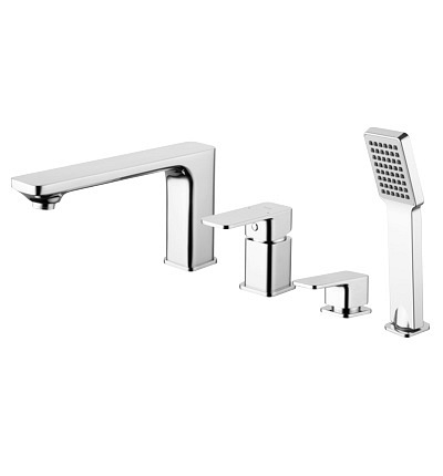 Bateria wannowa 4-otworowa, chrom Apure AP2232 CR Omnires