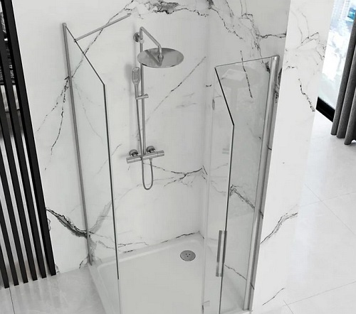 Kabina prysznicowa drzwi składane 100x90 Molier Chrome Rea
