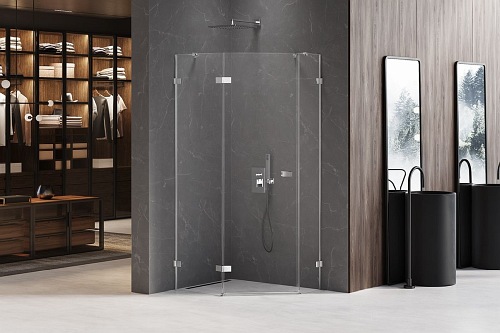 Kabina pięciokątna 100x80 EXK-3892 Avexa New Trendy Chrom