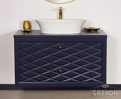 Szafka z umywalką granatowy mat 100 cm seria Cobra G Gante