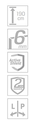 Kabina prostokątna 90x80 D-0263A/D-0104B New Varia