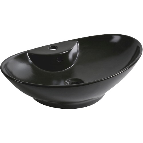 Czarna umywalka nablatowa 58 cm KR-139 BLM Kerra