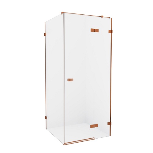 Miedziana szczotkowana kabina prysznicowa prawa 100x70 cm EXK-3587 Avexa New Trendy Copper Brushed