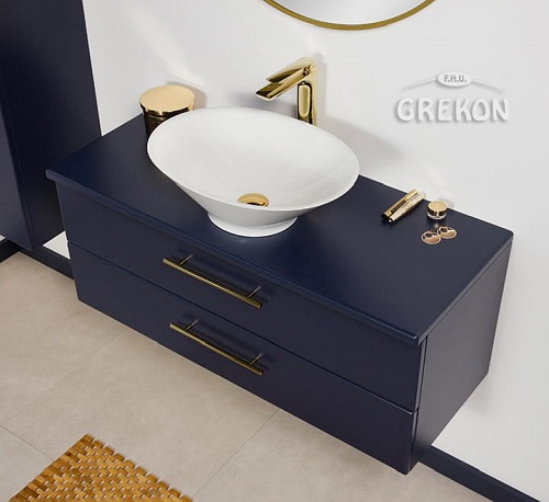 Szafka wisząca z umywalką nablatową 100 cm Belli Gold Gante