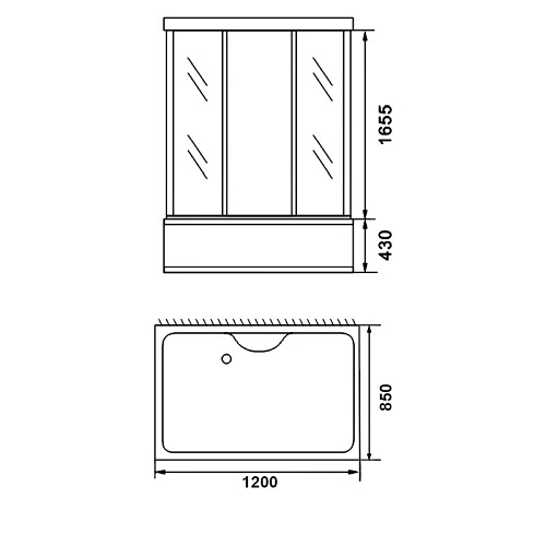 Kabina prysznicowa z hydromasażem i sauną 120x80 7716S