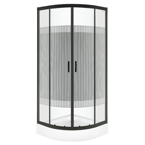 Kabina prysznicowa z brodzikiem 90x90 Xenia Duo Black Kerra